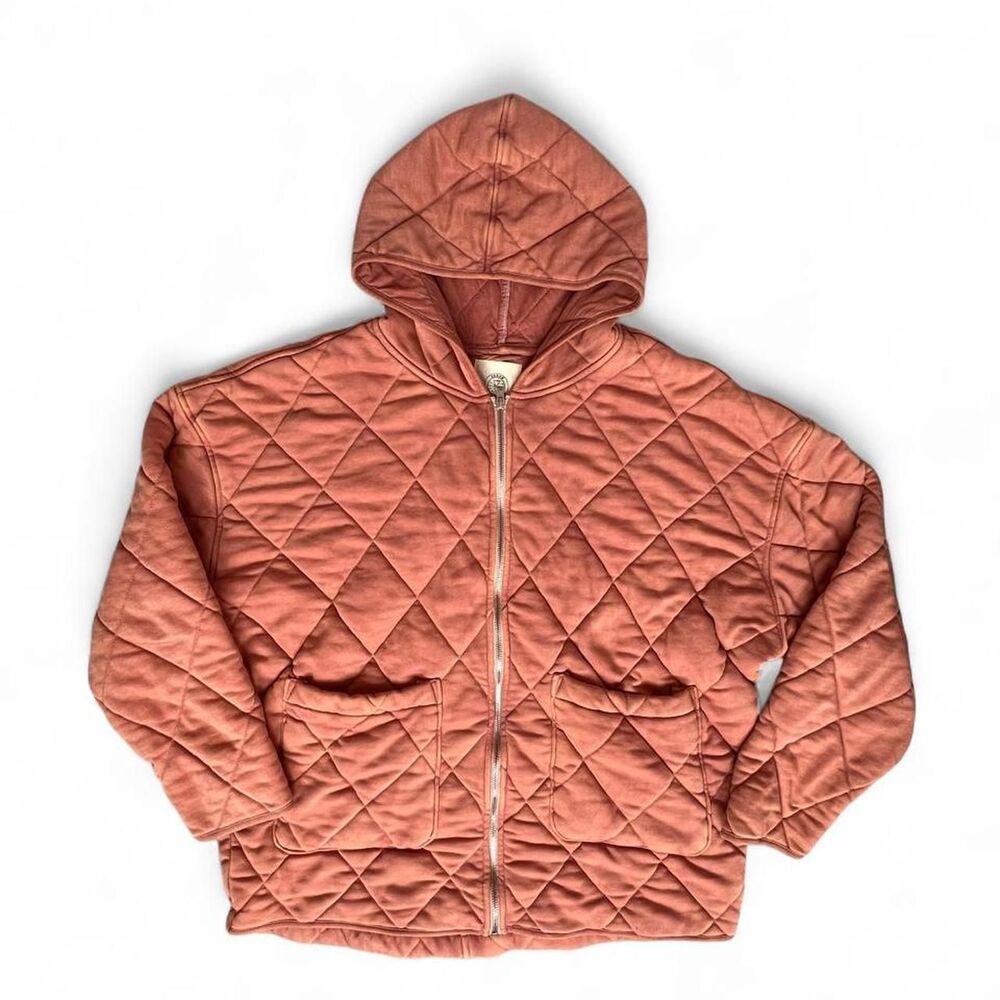 UO Quilted Jacket in Salmon